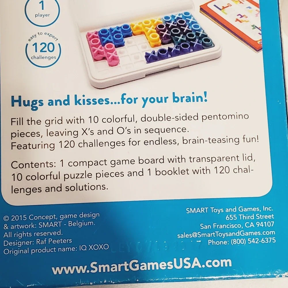 Smart Games 444 IQ XOXO Comopact Logic Puzzle Travel Size Game